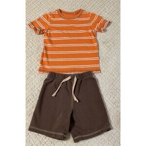 Circo Boys Orange/Brown  T-Shirt & Pull-on Shorts Set 3T